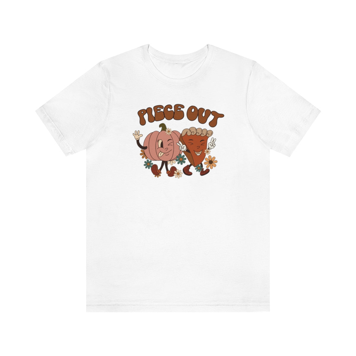 Piece Out Pie Inspired Thanksgiving Teeshirt on Unisex Jersey Short Sleeve Tee