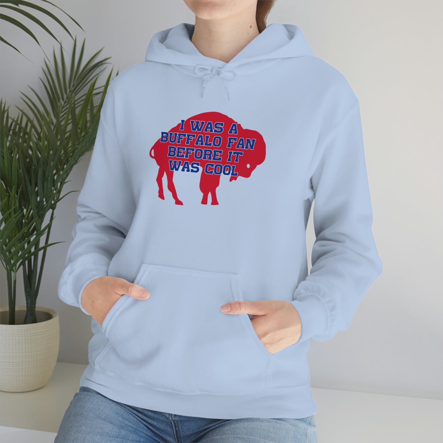 I Was a Buffalo Fan Before it was Cool Retro Red Logo Bills Mafia Football Hooded Sweatshirt