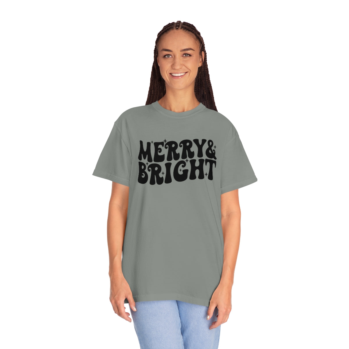 Merry & Bright Groovy Retro Christmas T-Shirt