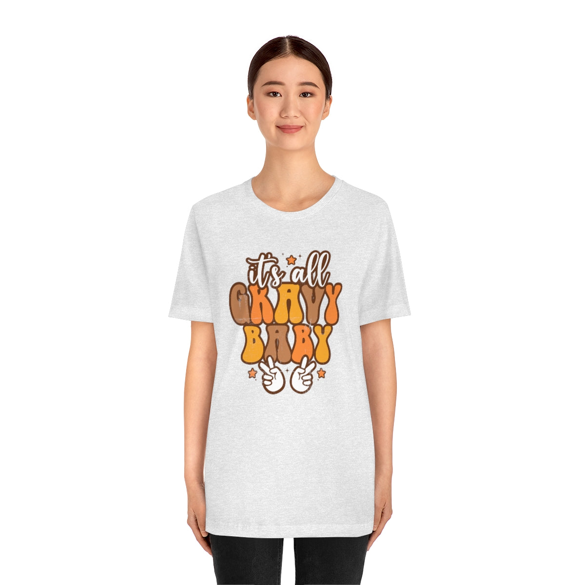 It's All Gravy Baby Thanksgiving Teeshirt on Unisex Jersey Short Sleeve Tee