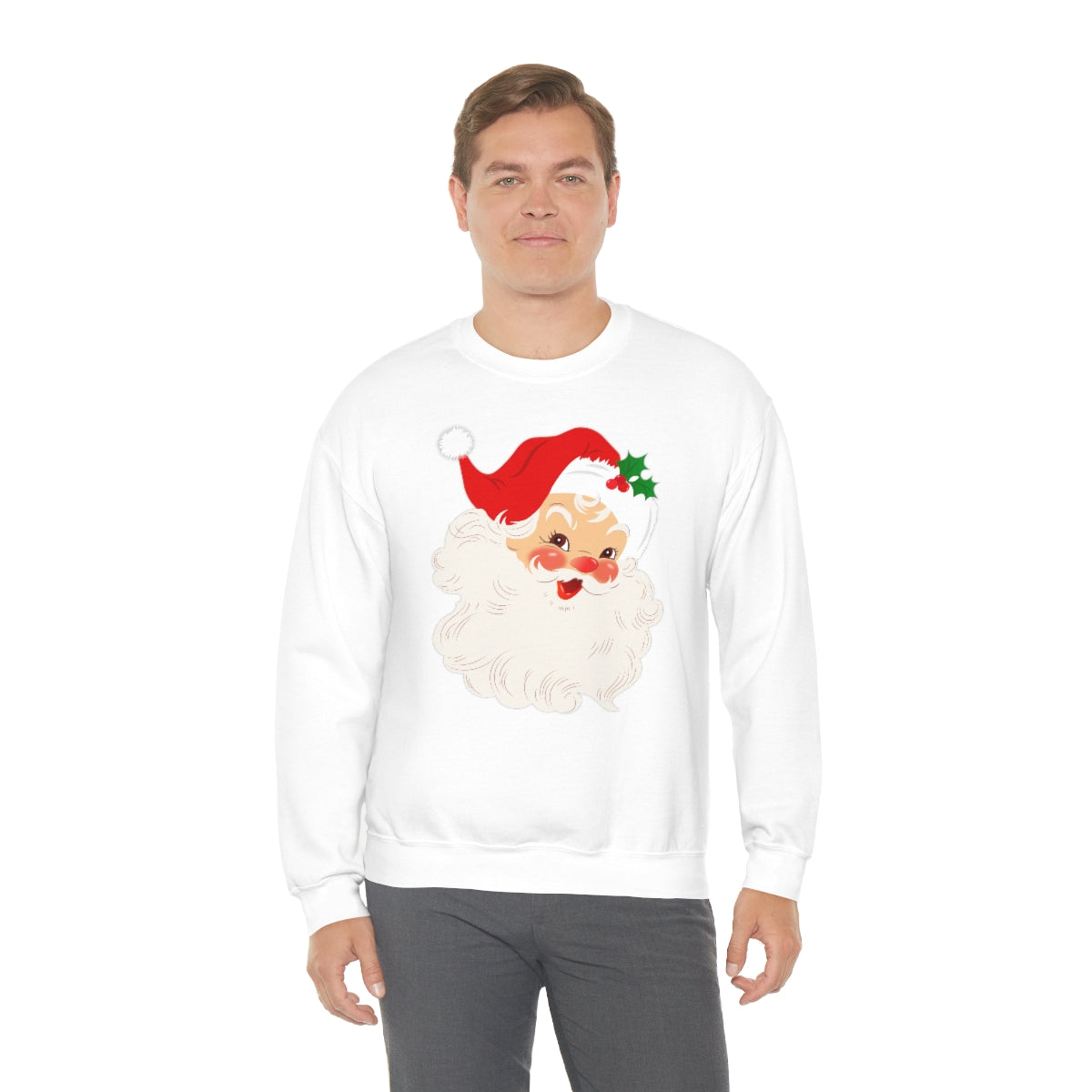 Cute Retro Vintage Classic Santa Kris Kringle Christmas Sweatshirt