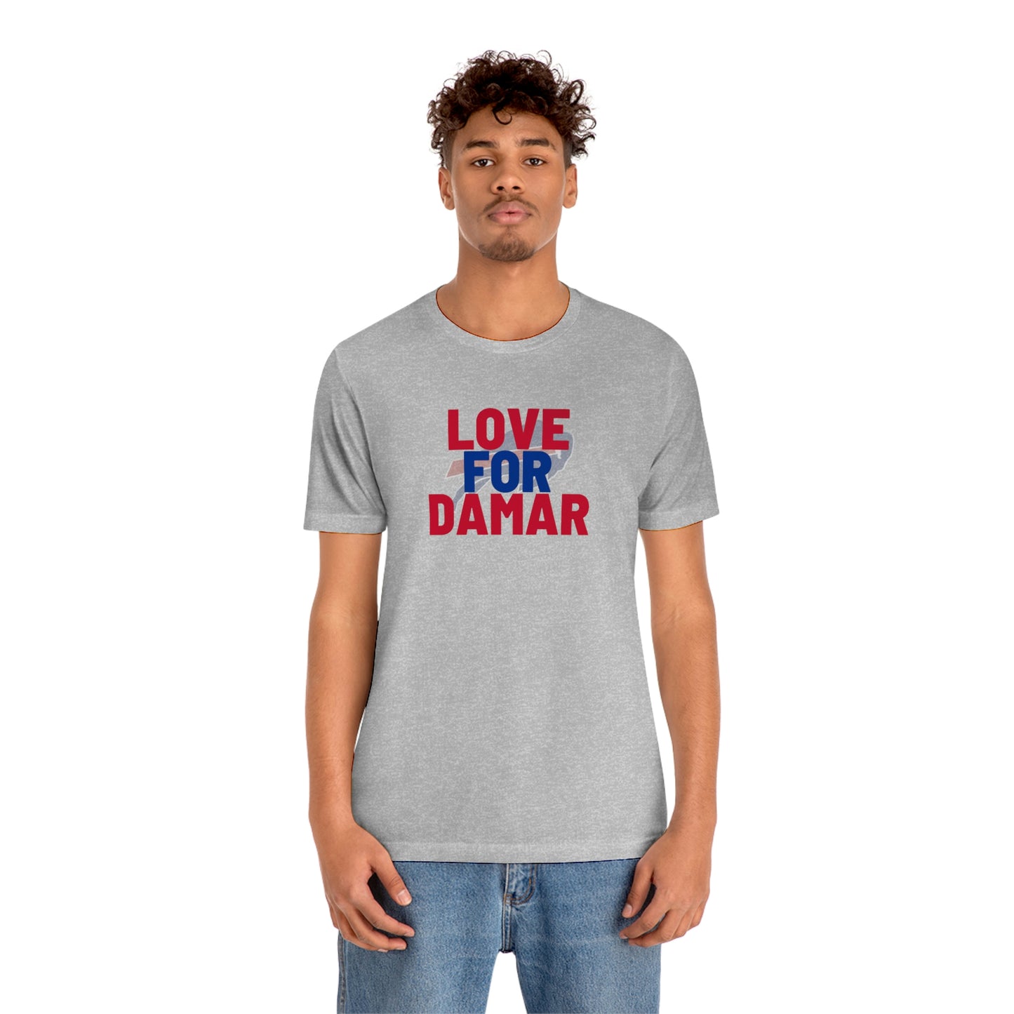 Love for Damar Buffalo Bills Logo #3 Damar Hamlin Supporter Unisex Jersey Short Sleeve Tee