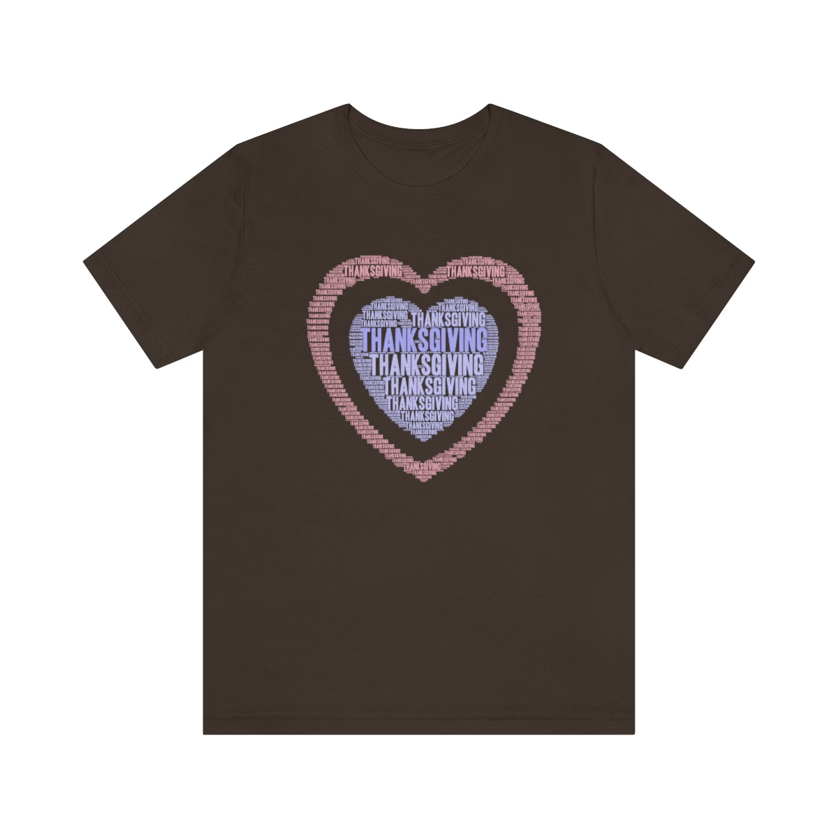 Cute Heart Thanksgiving Tshirt Design | Thanksgiving TShirt | Thanksgiving T-Shirt | Thanksgiving Teeshirt Design on Unisex Jersey Short Sleeve Tee