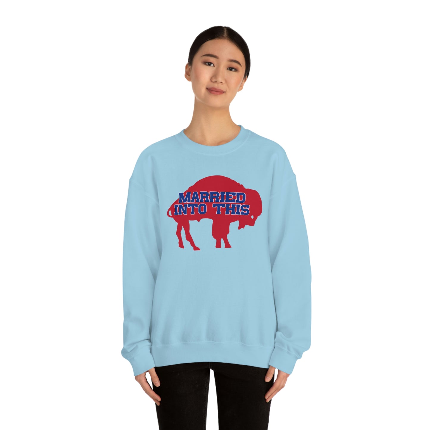 Married Into This Bills Mafia Buffalo Bills Football Crewneck Sweatshirt