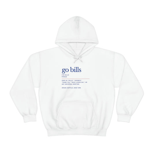 Go Bills Phonetic Spelling Definition Buffalo Bills Football Hooded Sweatshirt