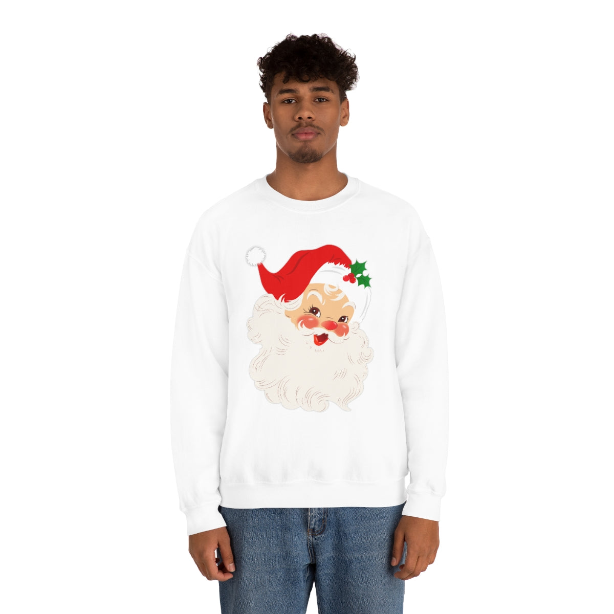 Cute Retro Vintage Classic Santa Kris Kringle Christmas Sweatshirt