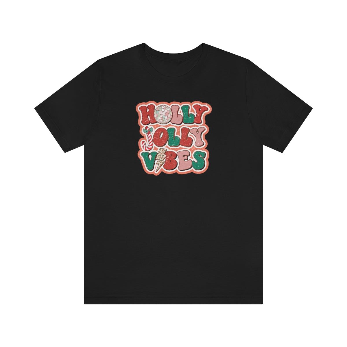 Retro Holly Jolly Vibes Christmas TShirt