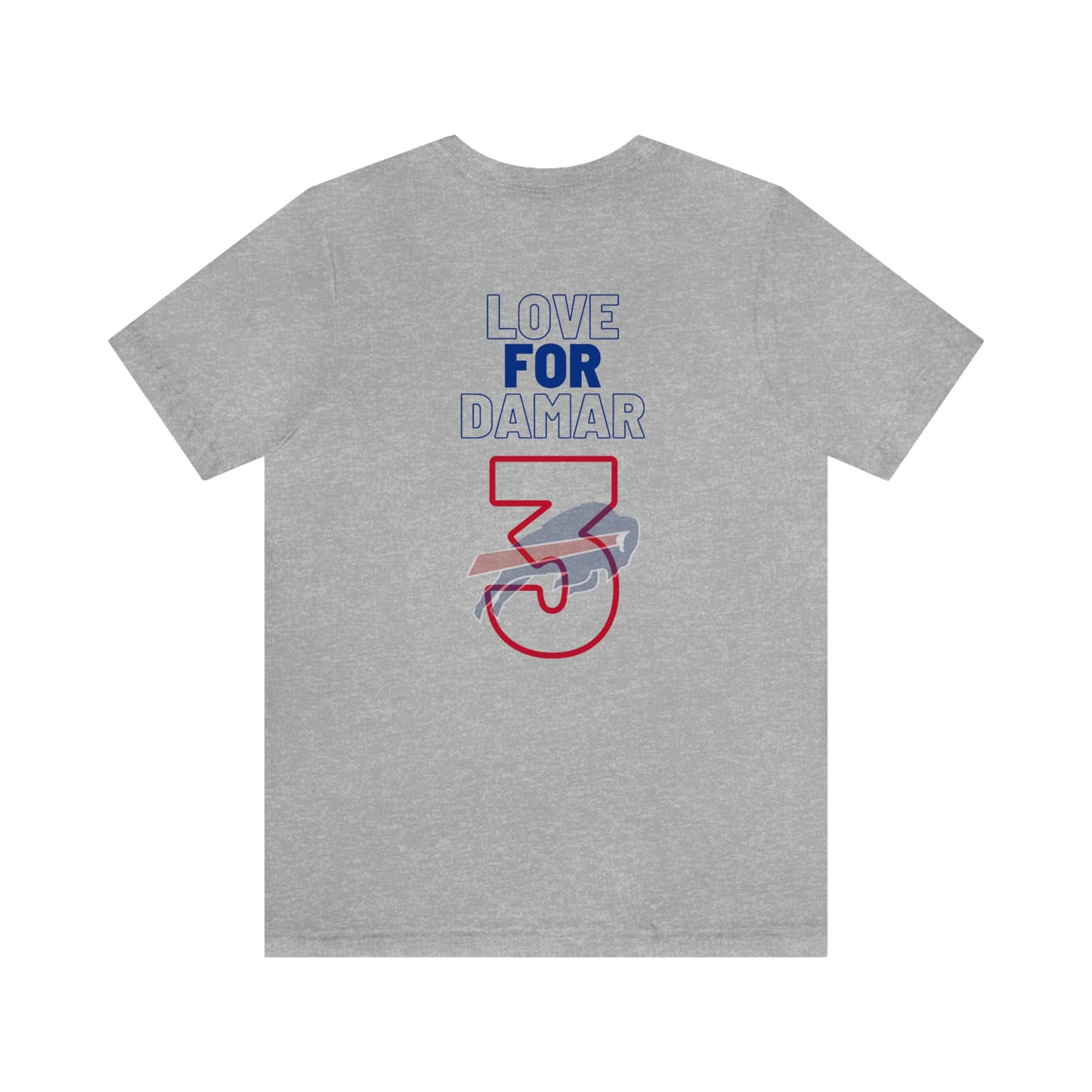 Love for Damar Buffalo Bills Logo #3 Damar Hamlin Supporter Unisex Jersey Short Sleeve Tee