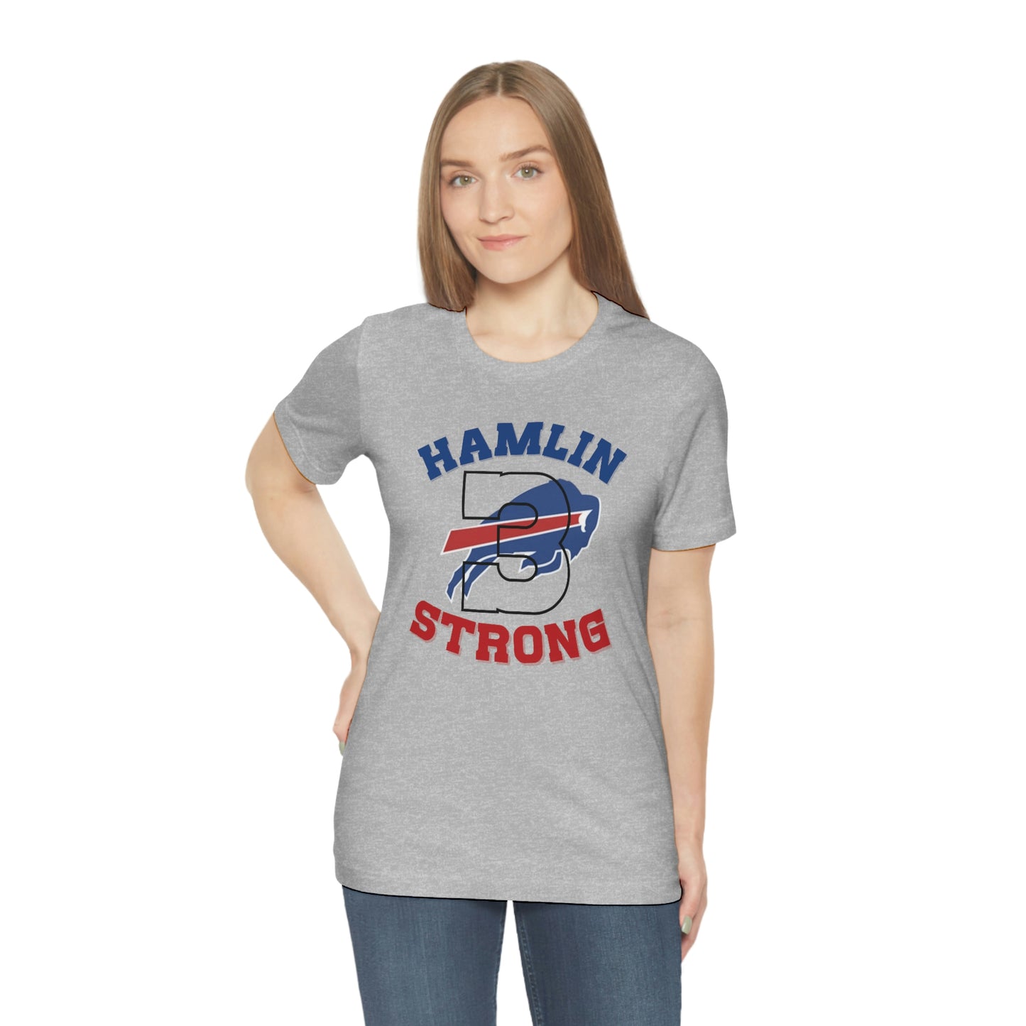 #3 Hamlin Strong Damar Hamlin Buffalo Bills Logo Hamlin Supporter Unisex Jersey Short Sleeve Tee