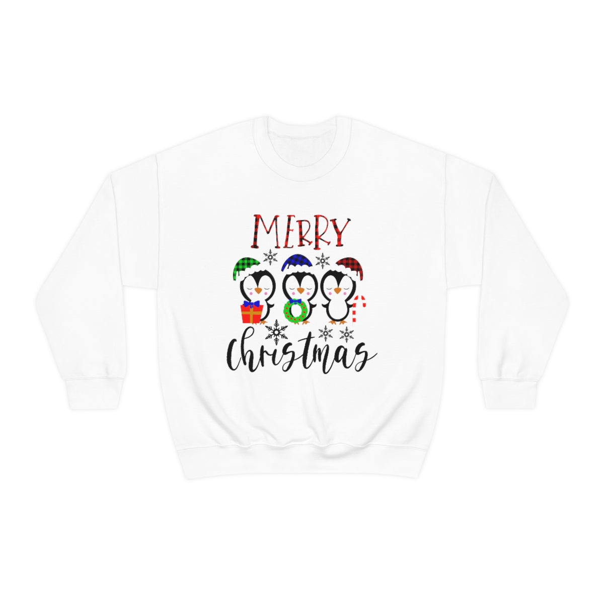 Merry Christmas Cute Penguins Xmas Holiday Sweatshirt