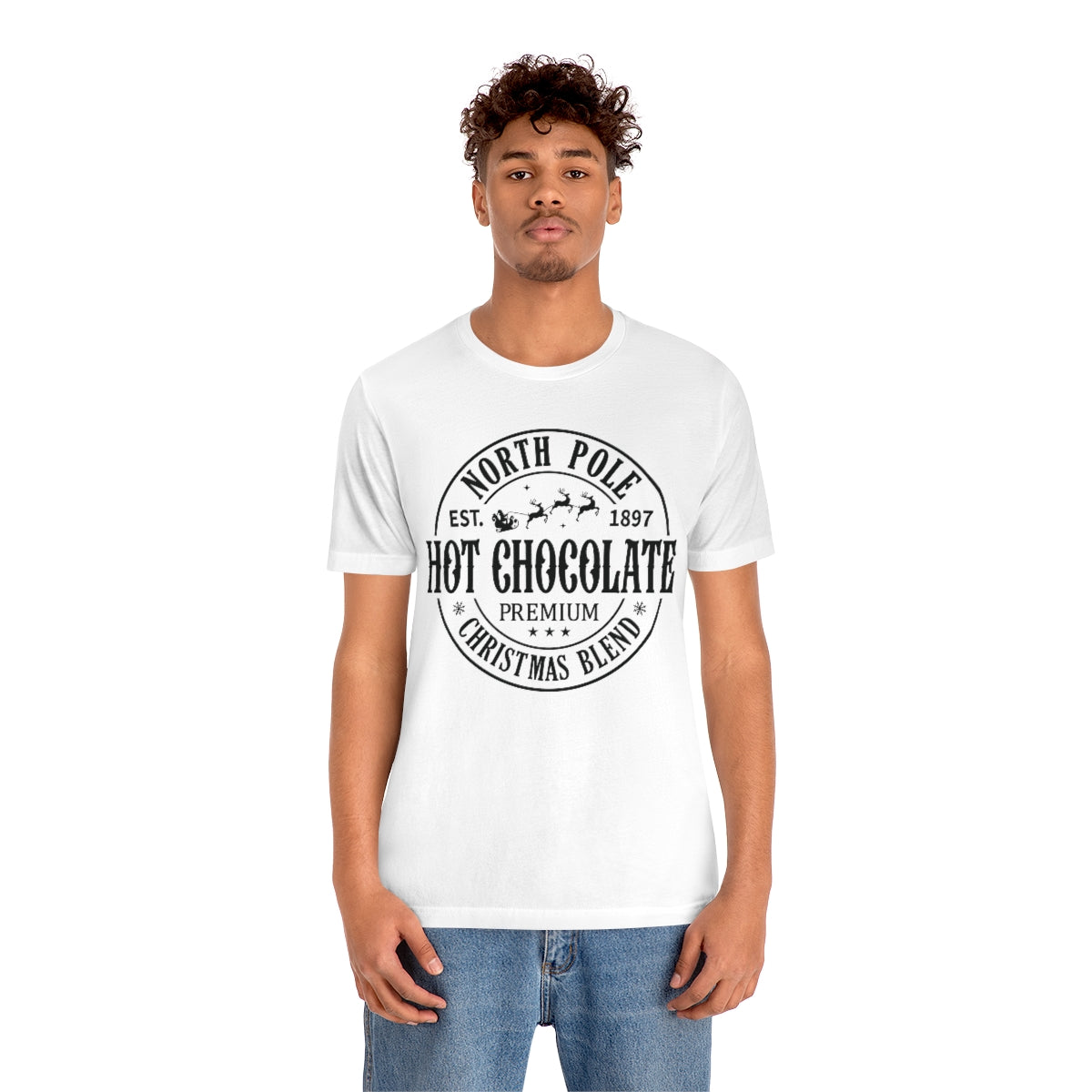 North Pole Premium Hot Chocolate Christmas Holiday Tshirt