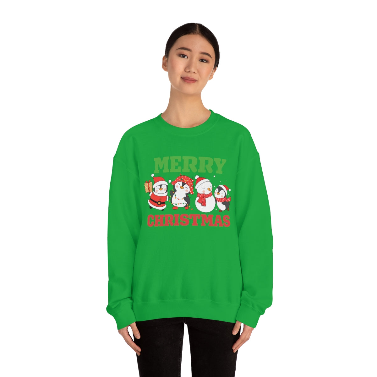 Merry Christmas Cute Penguins Xmas Holiday Sweatshirt