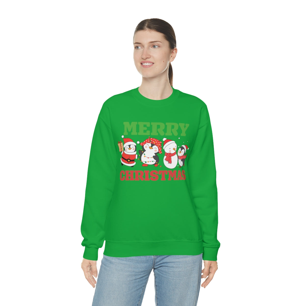 Merry Christmas Cute Penguins Xmas Holiday Sweatshirt