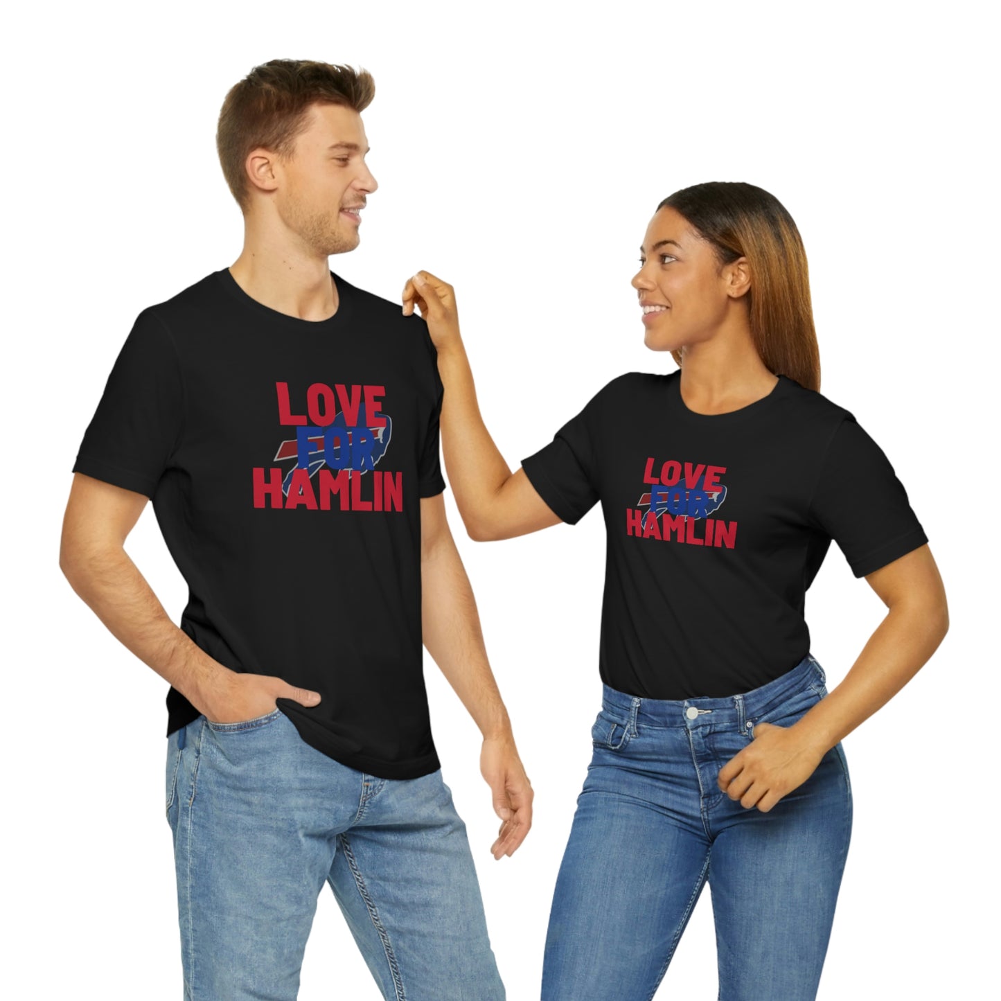 Love for Hamlin Buffalo Bills Logo #3 Unisex Jersey Short Sleeve Tee