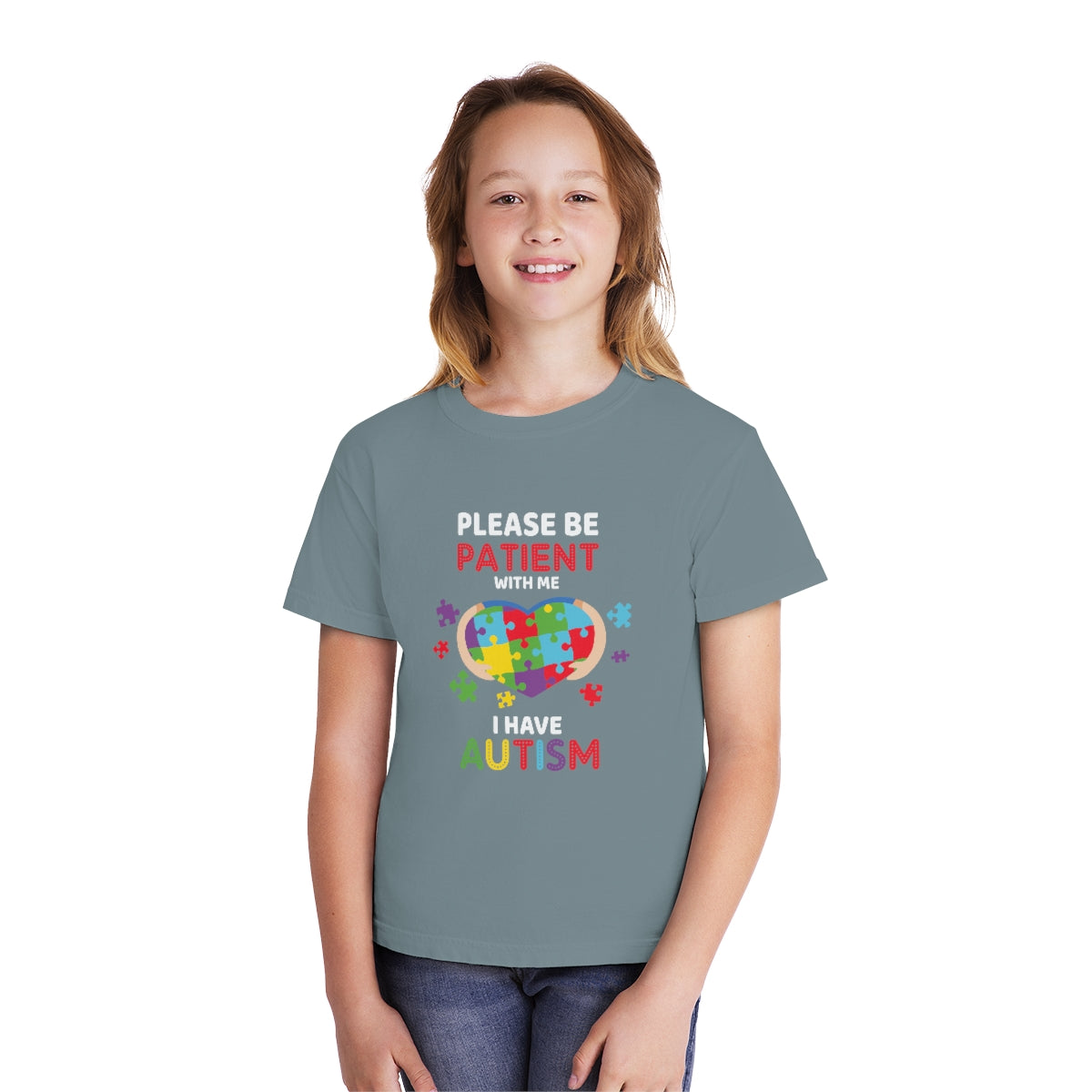 Please be Patient with Me I have Autism Youth Midweight Tshirt