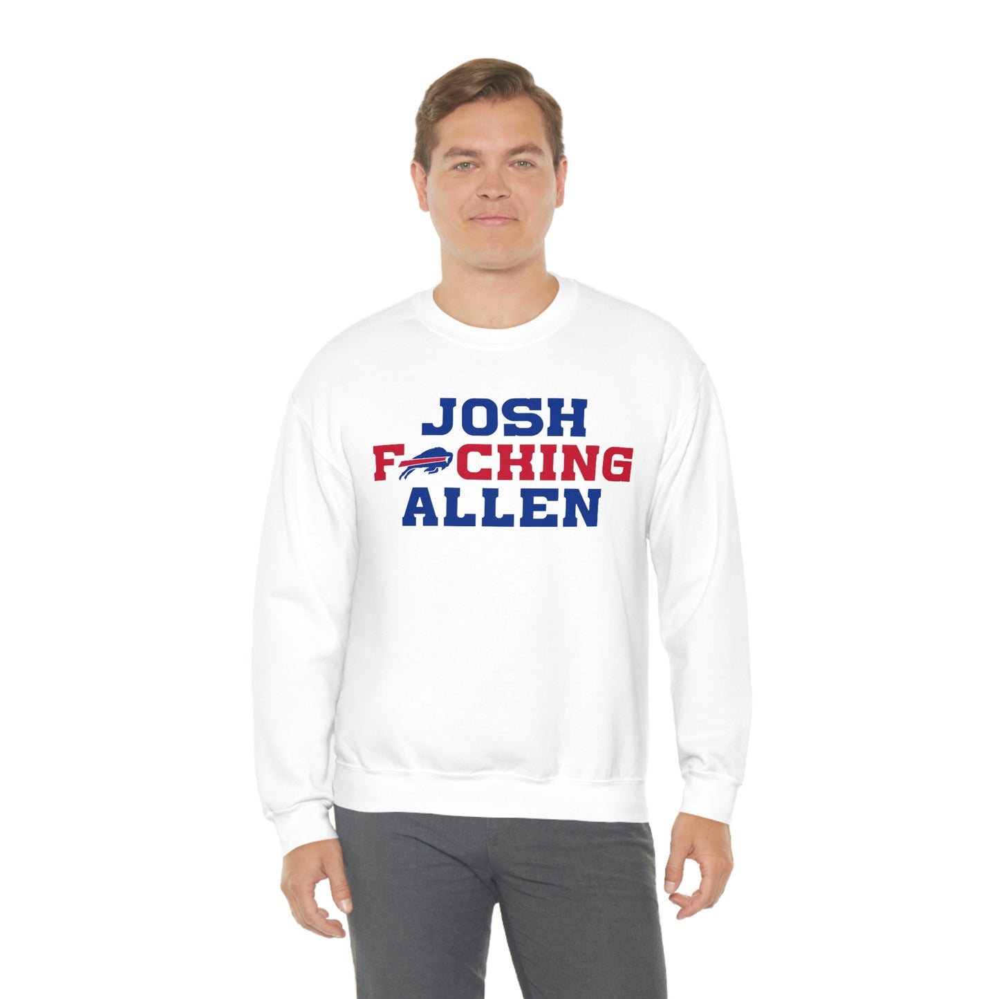 Josh Freaking Allen Bills Mafia #17 Buffalo Bills Football Crewneck Sweatshirt