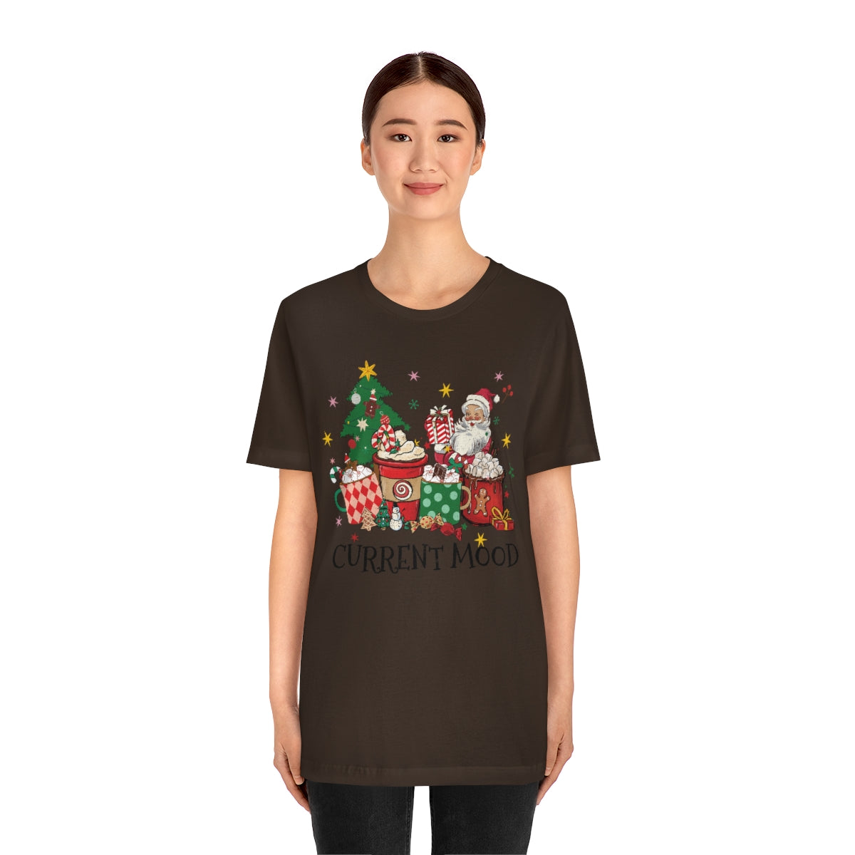 Current Mood Retro Christmas Santa Tshirt