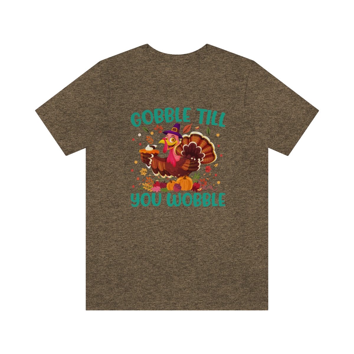 Gobble Til You Wobble Cute Thanksgiving Tshirt Design | Thanksgiving TShirt | Thanksgiving T-Shirt | Thanksgiving Teeshirt Design on Unisex Jersey Short Sleeve Tee