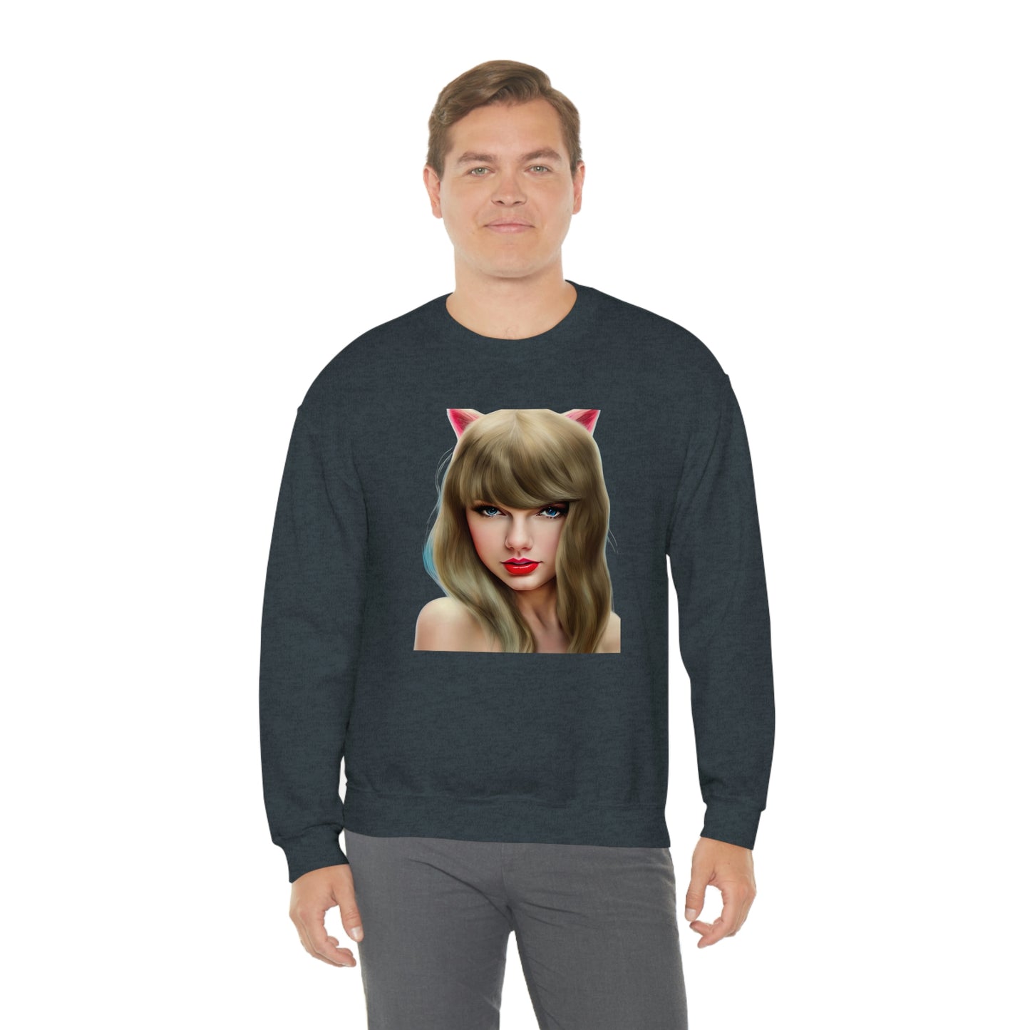 Taylor Swift Cat Ears T Swift Taylor Swift Merch Fan Swifty Gift Crewneck Sweatshirt