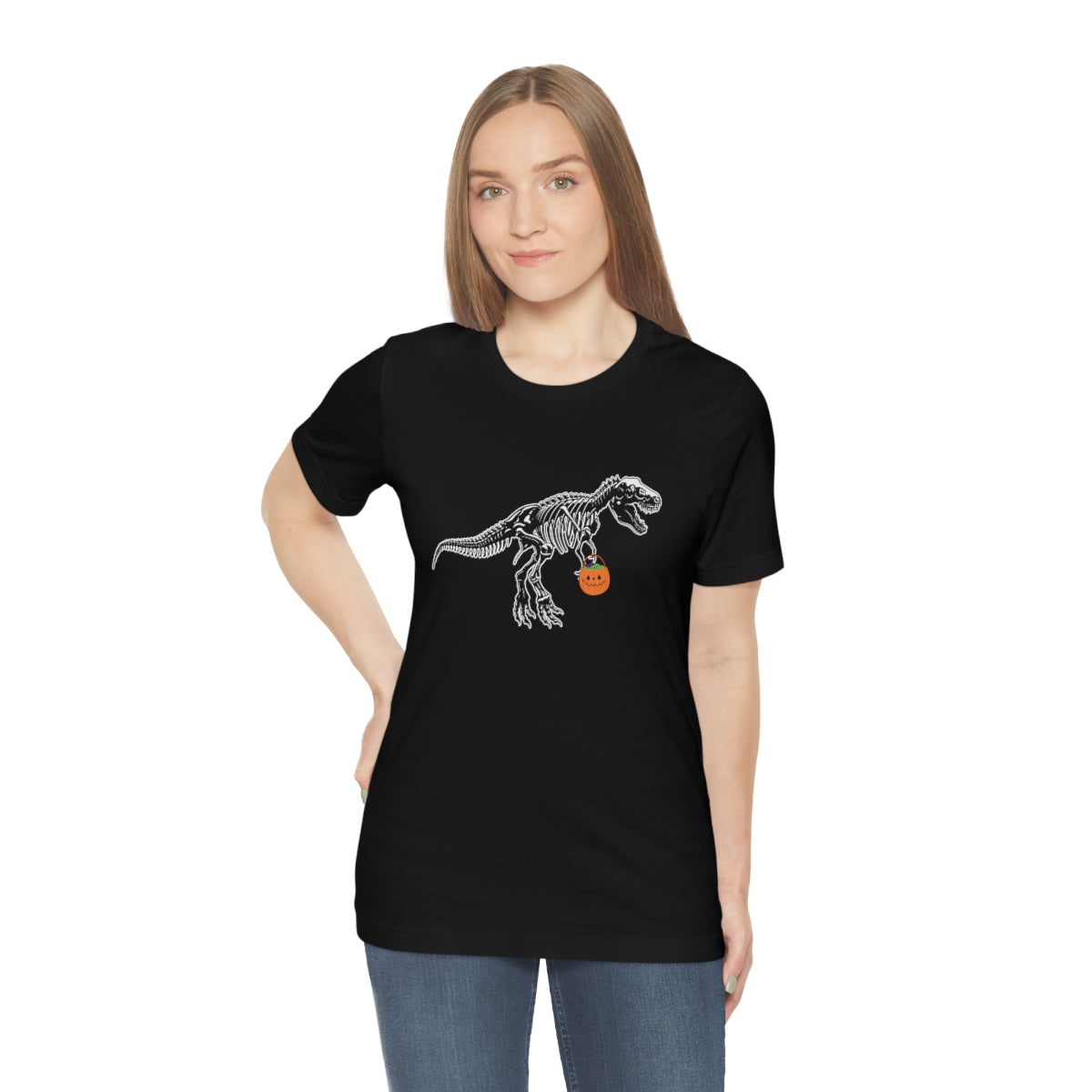 T-Rex and Pumpkin Halloween Trick or Treat T-Shirt