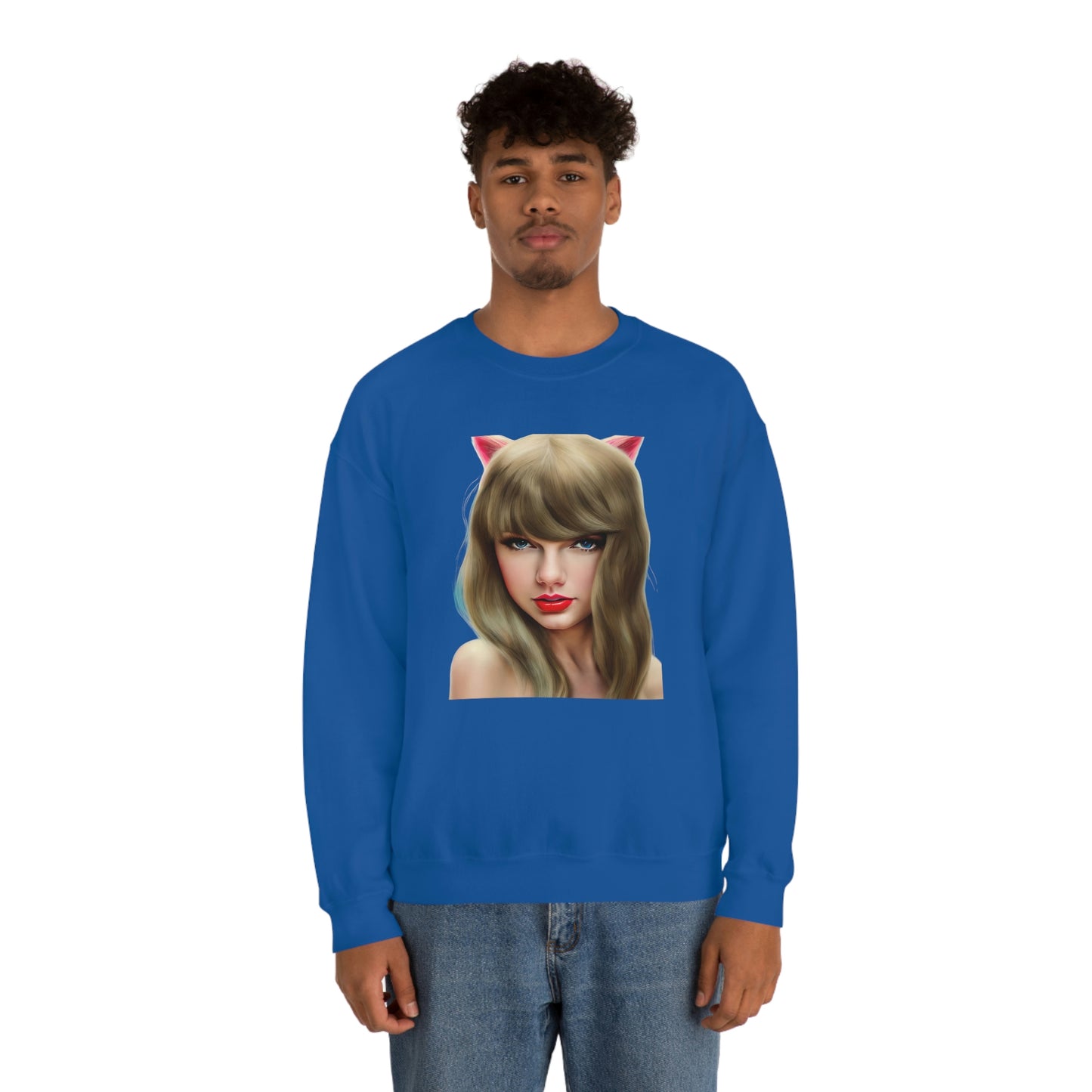 Taylor Swift Cat Ears T Swift Taylor Swift Merch Fan Swifty Gift Crewneck Sweatshirt