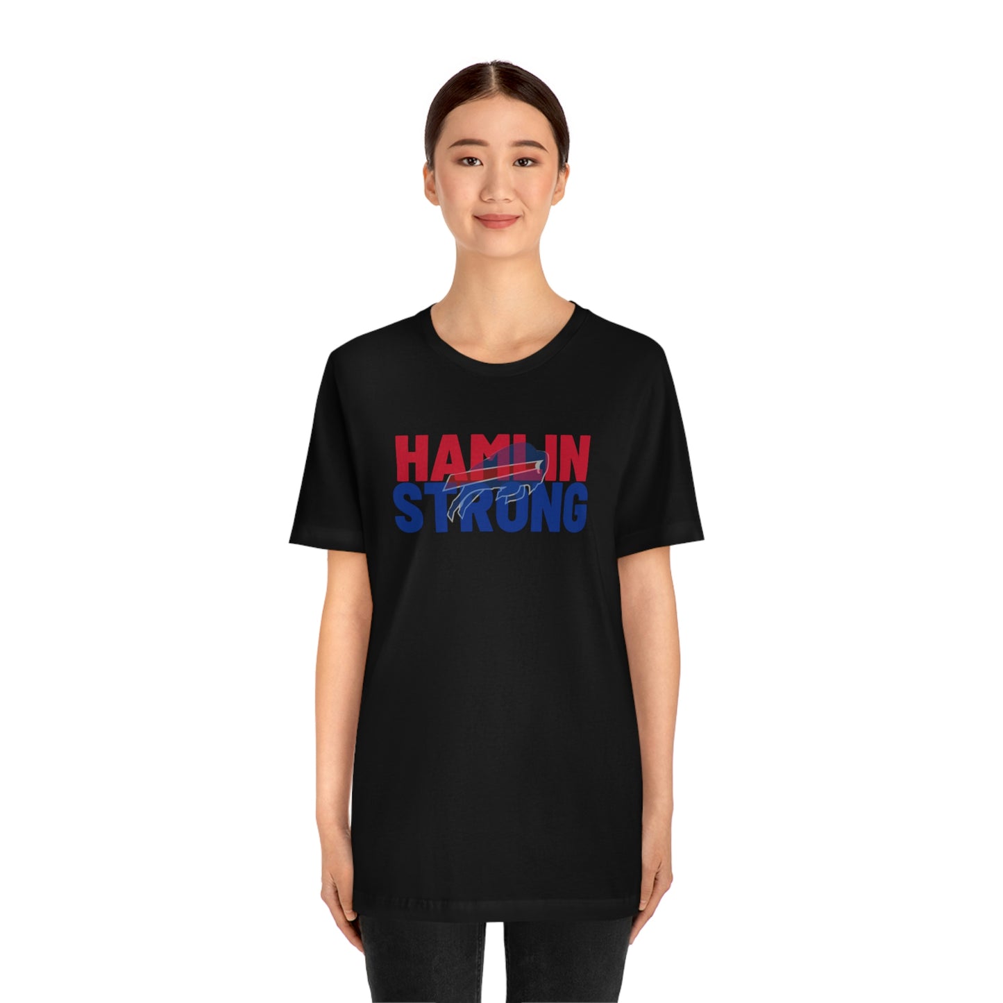 Hamlin Strong Damar Hamlin Buffalo Bills Logo #3 Unisex Jersey Short Sleeve Tee