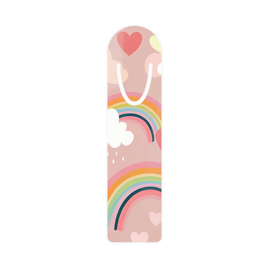 Cute Valentines Day Rainbow Bookmark