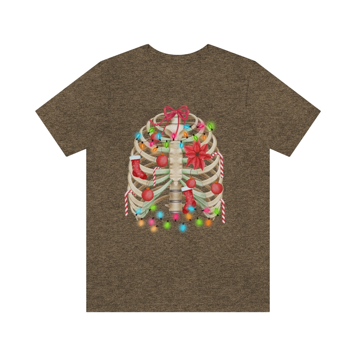 Skeleton Ribcage with Christmas Lights Tshirt