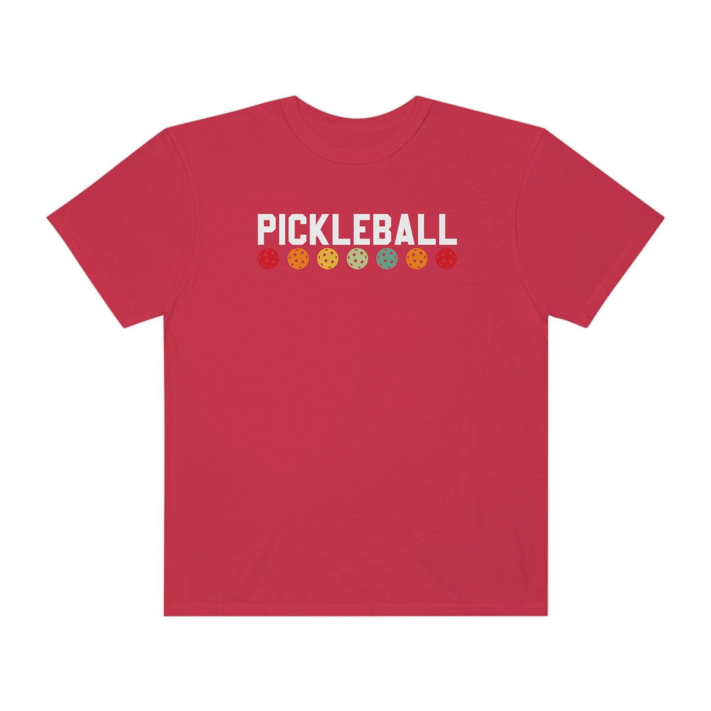 Pickleball Retro Style Rainbow Balls Tshirt