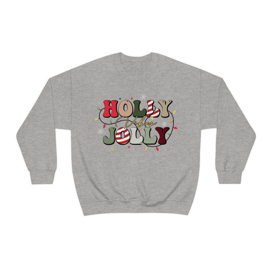 Holly Jolly Vibes with Lights Christmas Sweatshirt