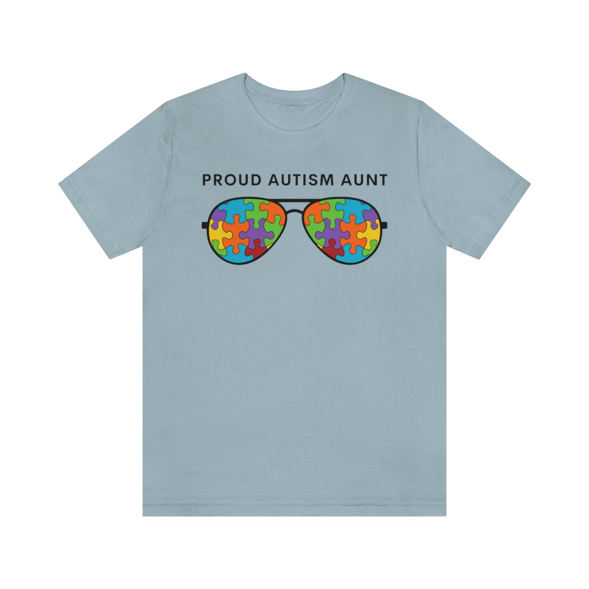 Proud Autism Aunt Sunglasses Tshirt