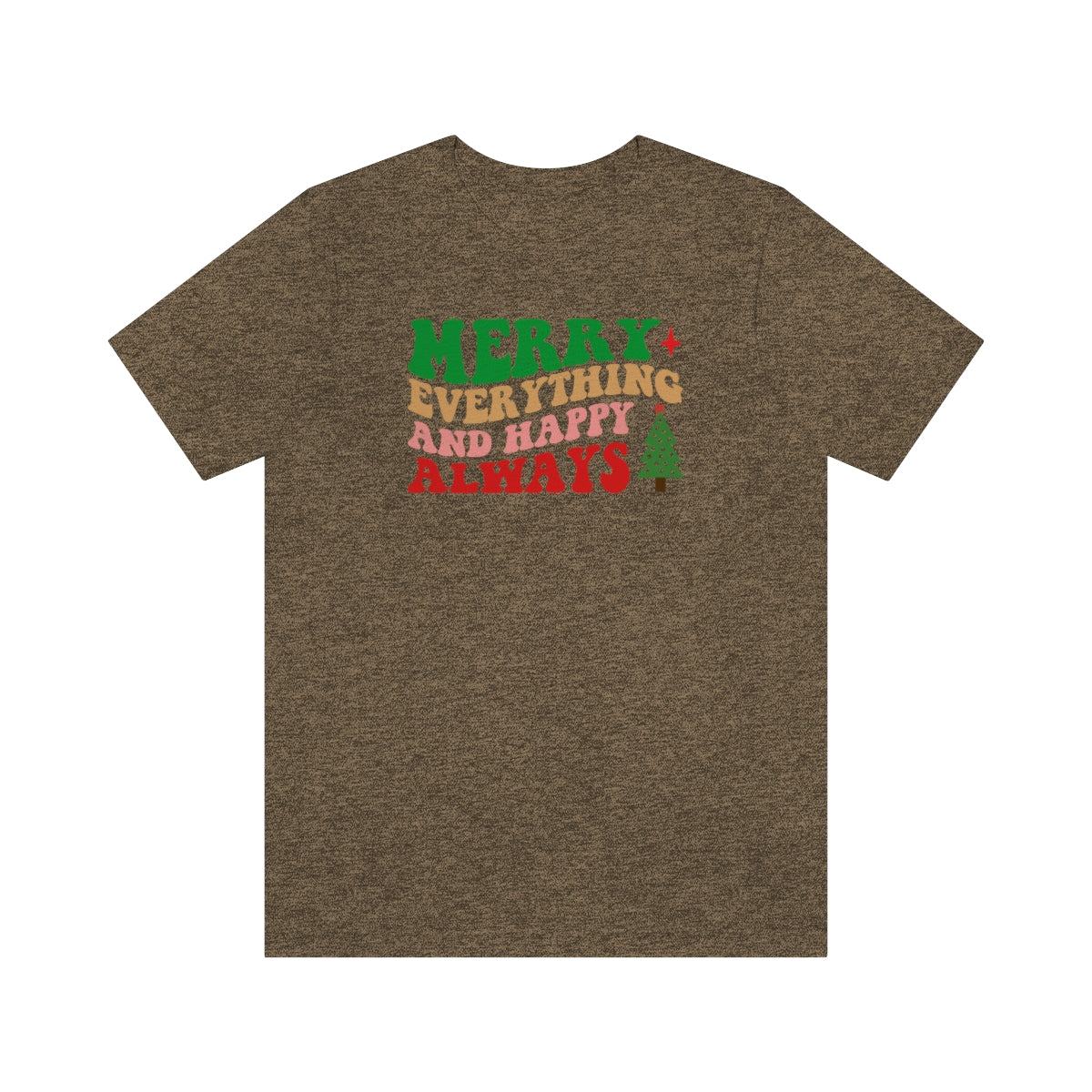 Merry Everything Retro Lettering Christmas Tshirt