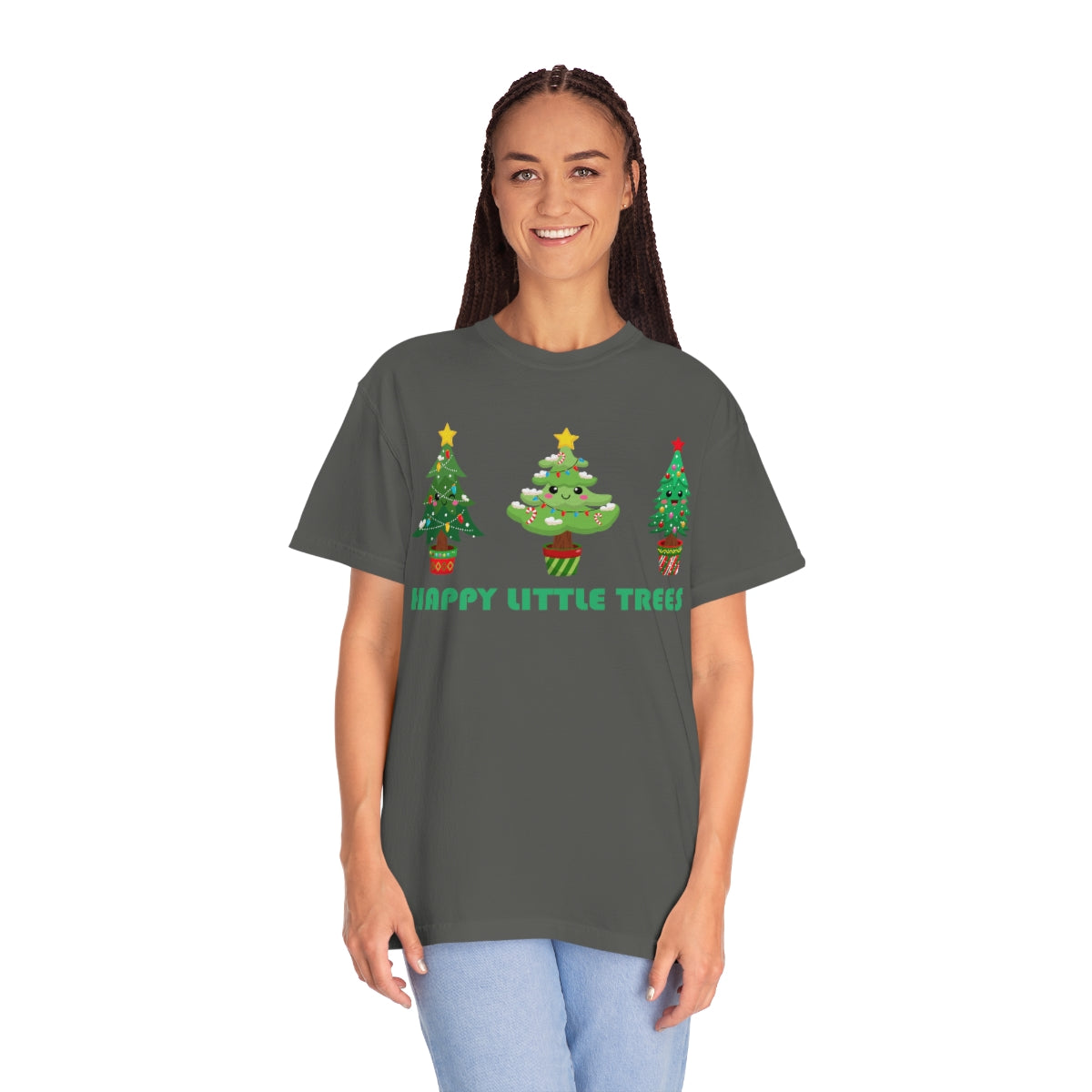 Happy Little Trees Cute Christmas Tshirt