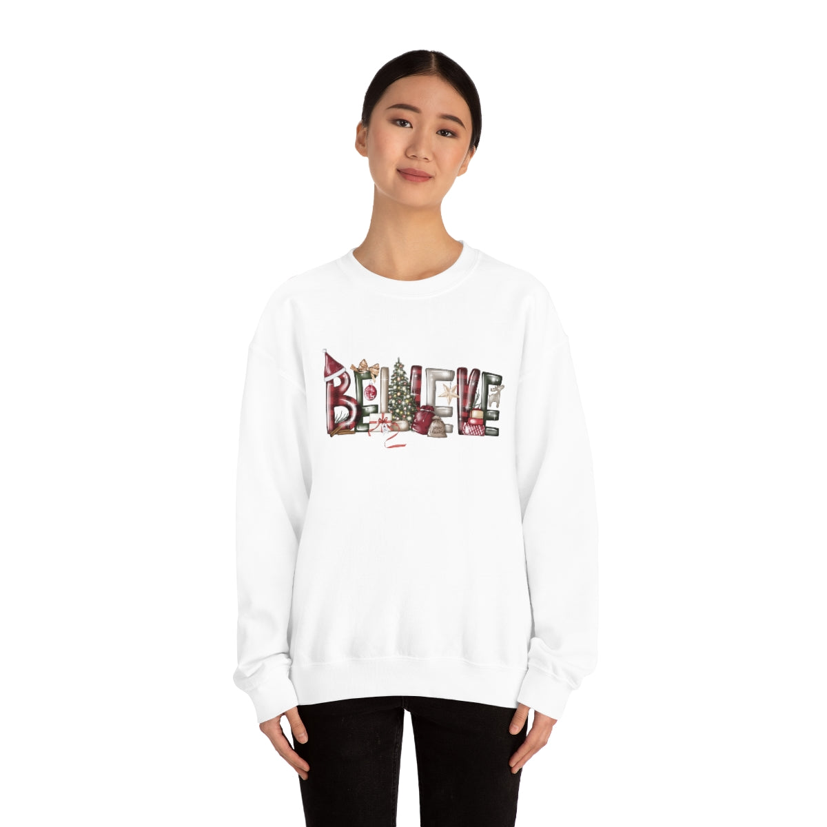 Believe Christmas Magic Xmas Holiday Sweatshirt