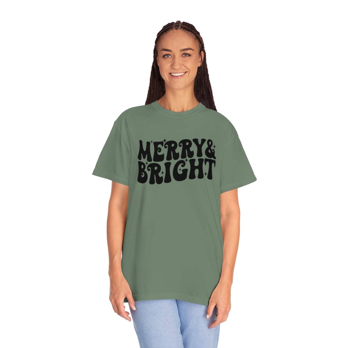 Merry & Bright Groovy Retro Christmas T-Shirt