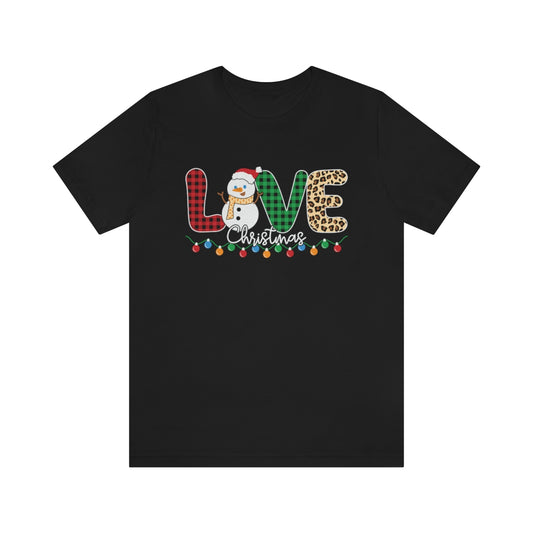 Cute Love Christmas Snowman Tshirt