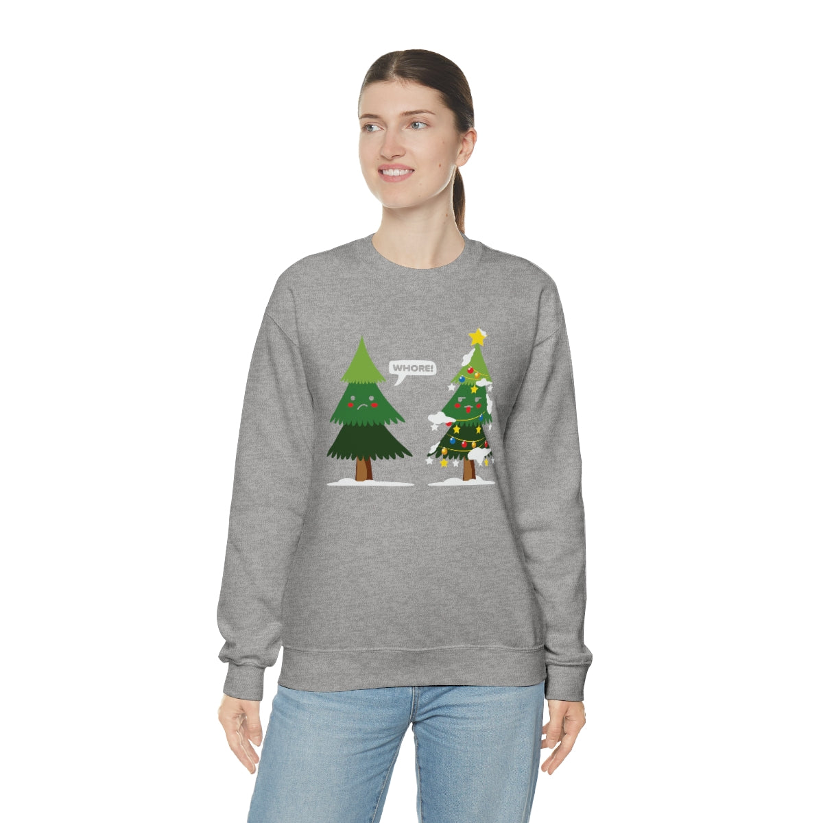 Funny Christmas Trees Cursing Xmas Sweatshirt