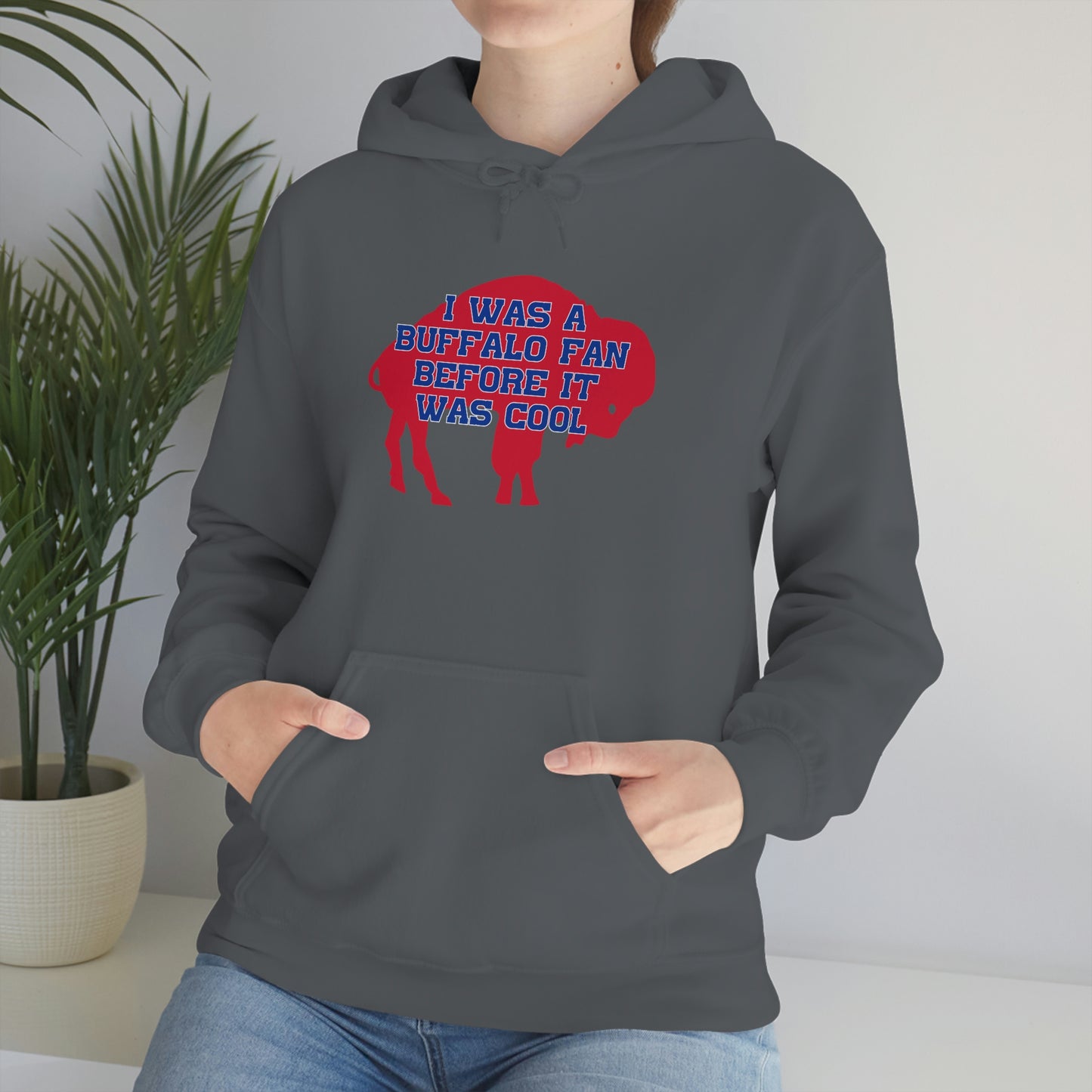 I Was a Buffalo Fan Before it was Cool Retro Red Logo Bills Mafia Football Hooded Sweatshirt