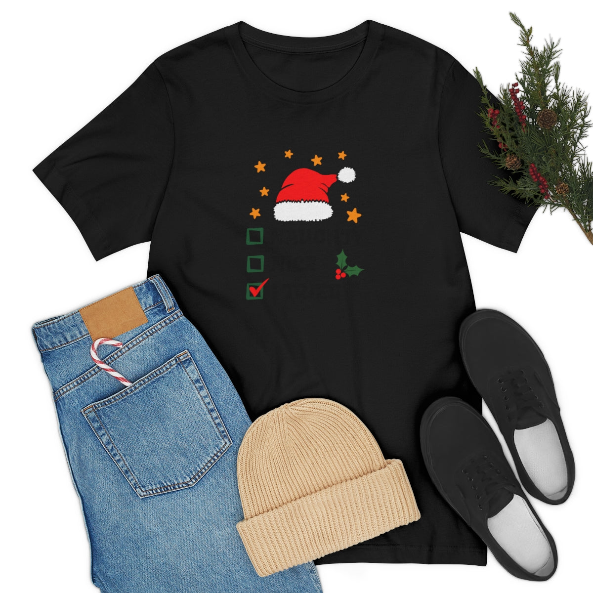 Naughty Nice I Tried Christmas Tshirt