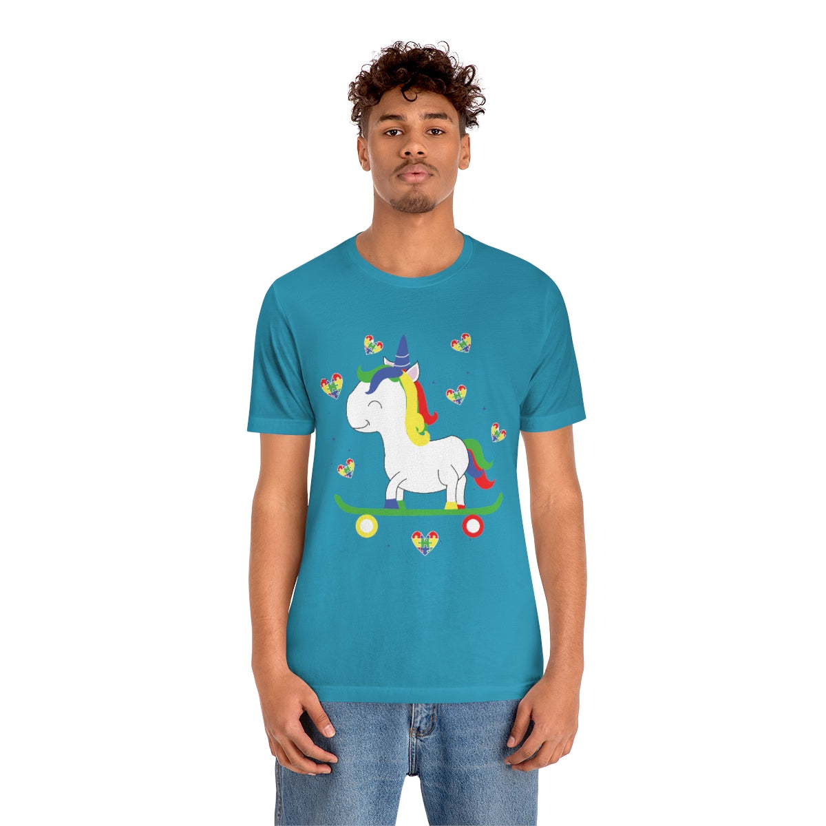 Cute Skateboarding Unicorn Autism Awareness Tshirt