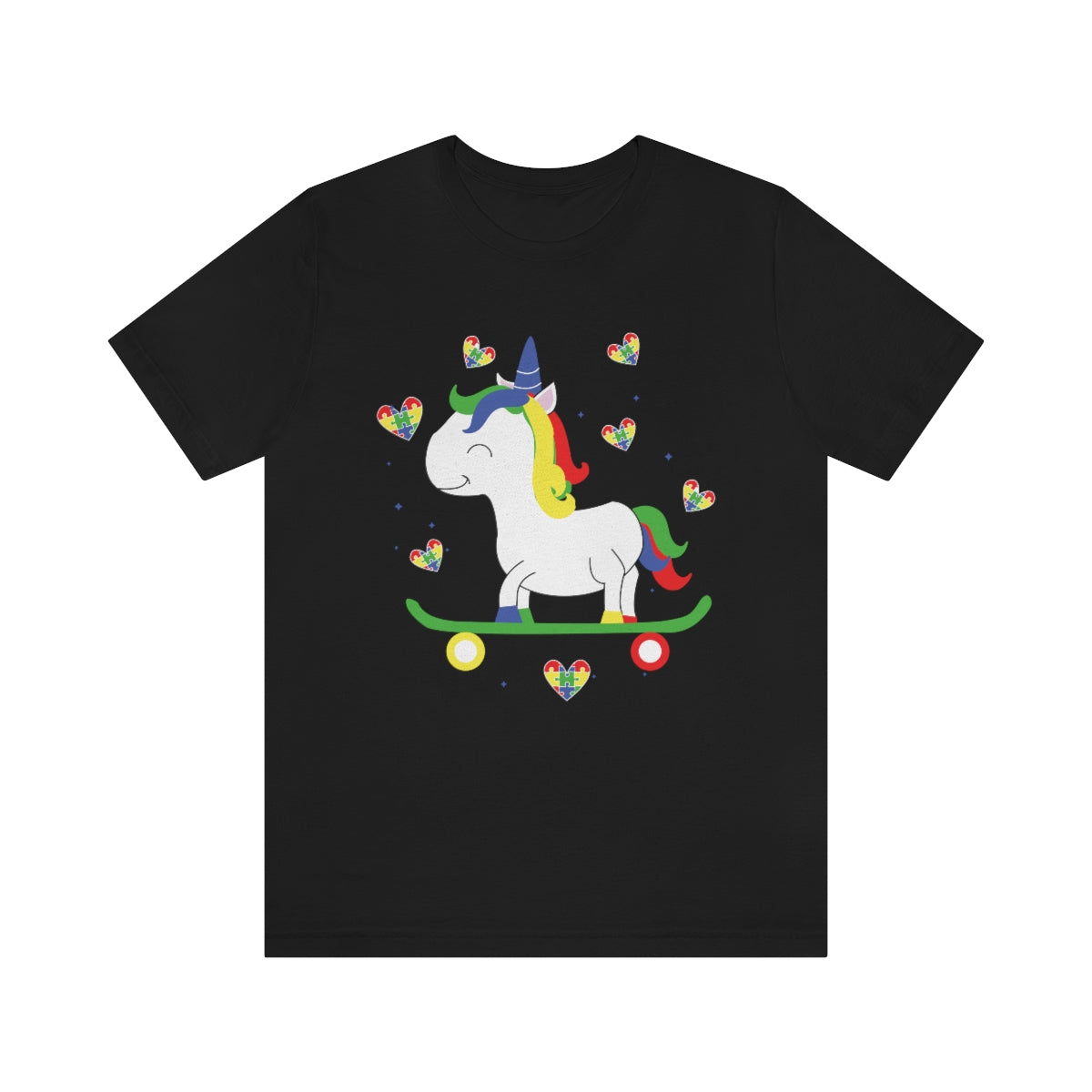 Cute Skateboarding Unicorn Autism Awareness Tshirt