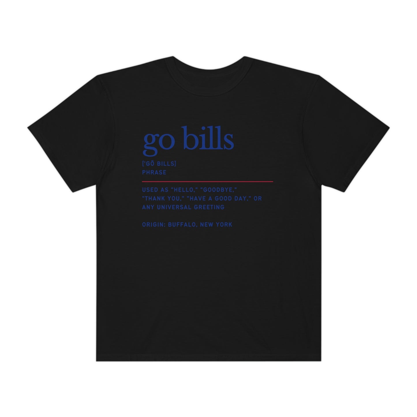 Go Bills Phonetic Spelling Definition Buffalo Bills Football Tshirt