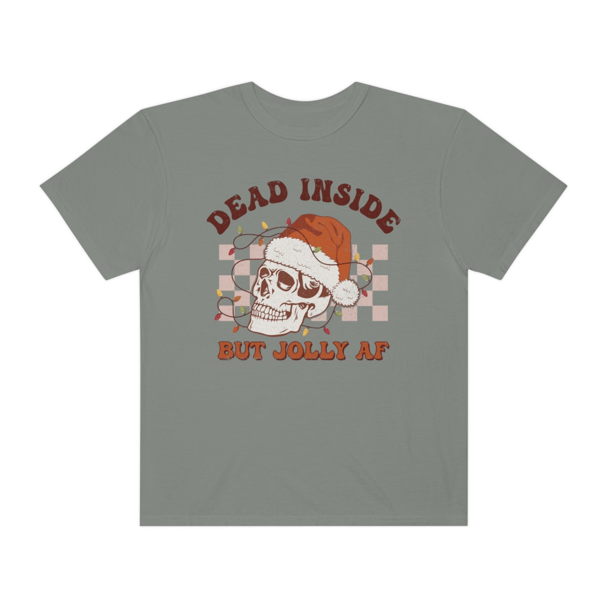 Dead Inside But Jolly AF Shirt Dead Inside Skeleton Funny Christmas Tshirt