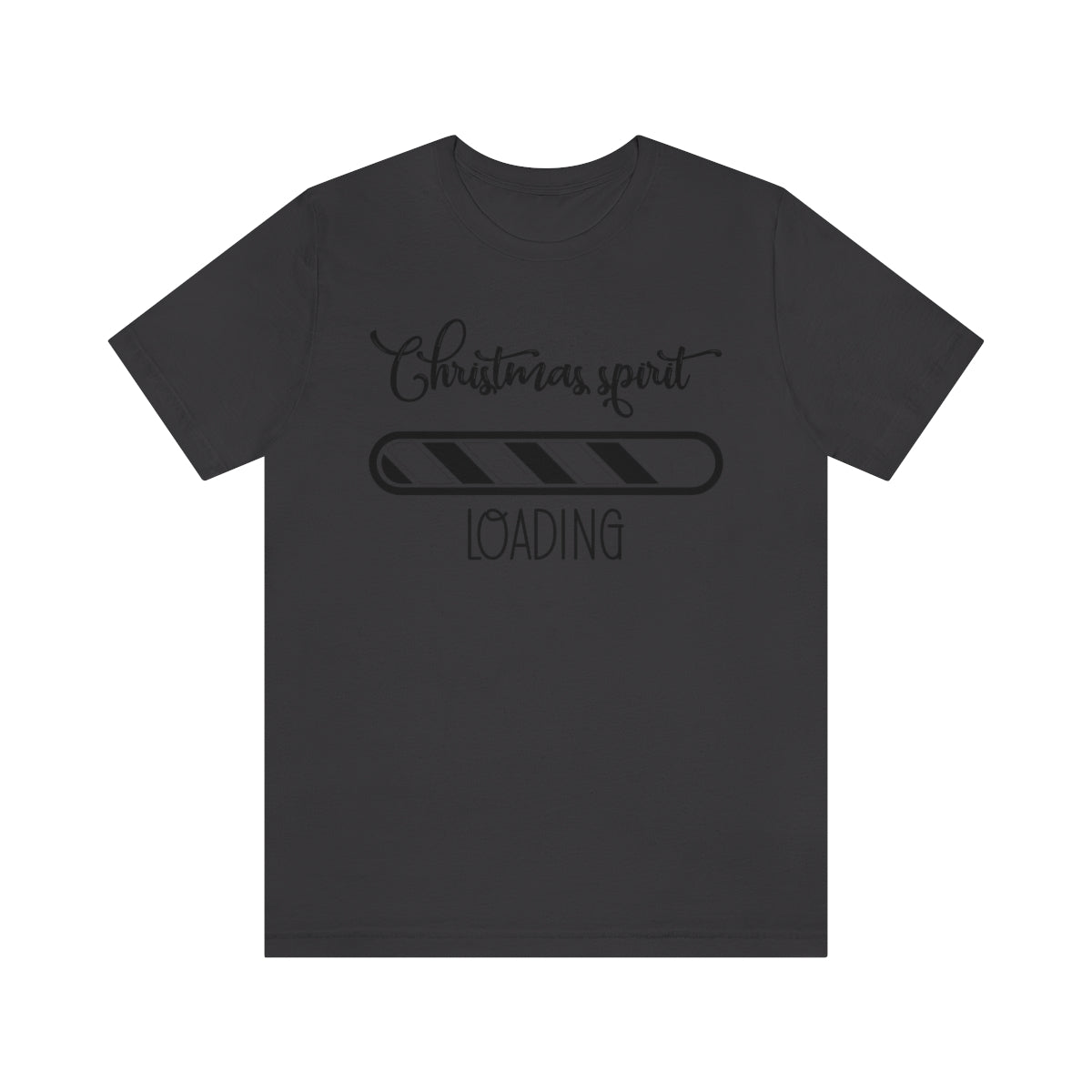 Christmas Spirit Loading Black Tshirt