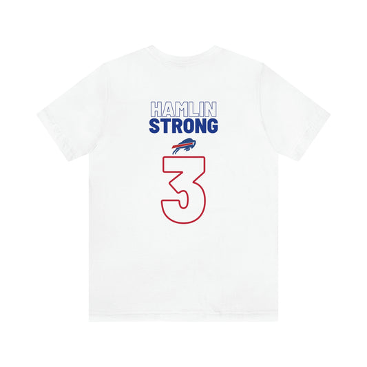 Hamlin Strong Damar Hamlin Buffalo Bills Logo #3 Unisex Jersey Short Sleeve Tee