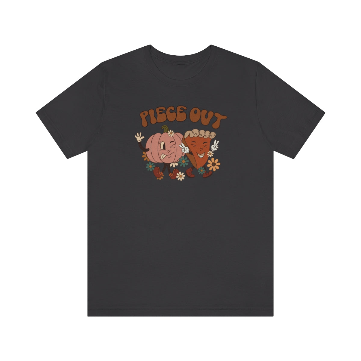 Piece Out Pie Inspired Thanksgiving Teeshirt on Unisex Jersey Short Sleeve Tee