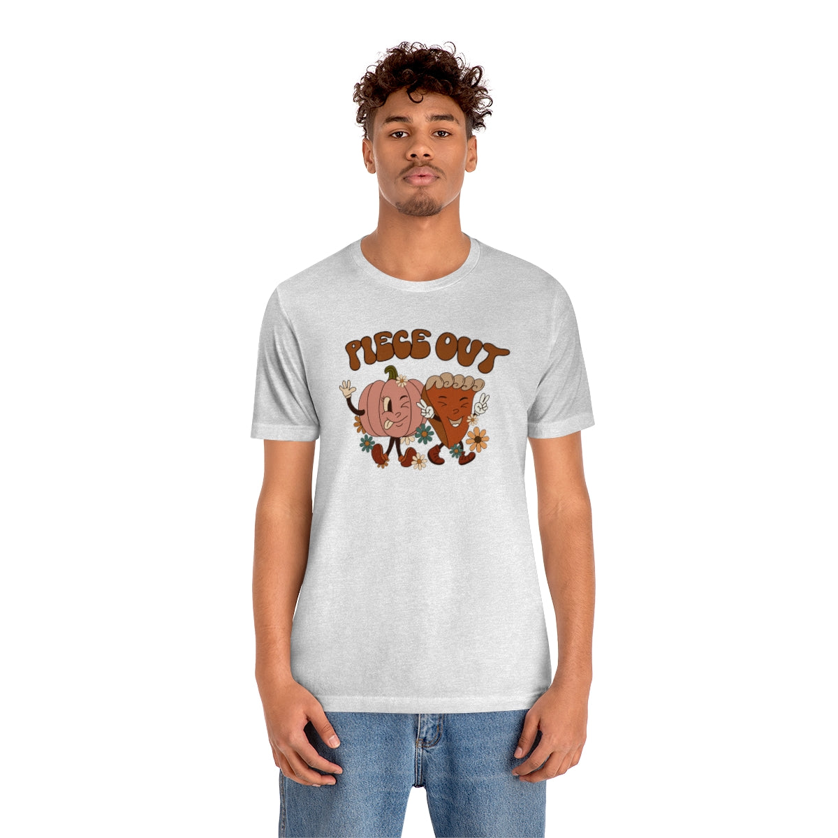 Piece Out Pie Inspired Thanksgiving Teeshirt on Unisex Jersey Short Sleeve Tee