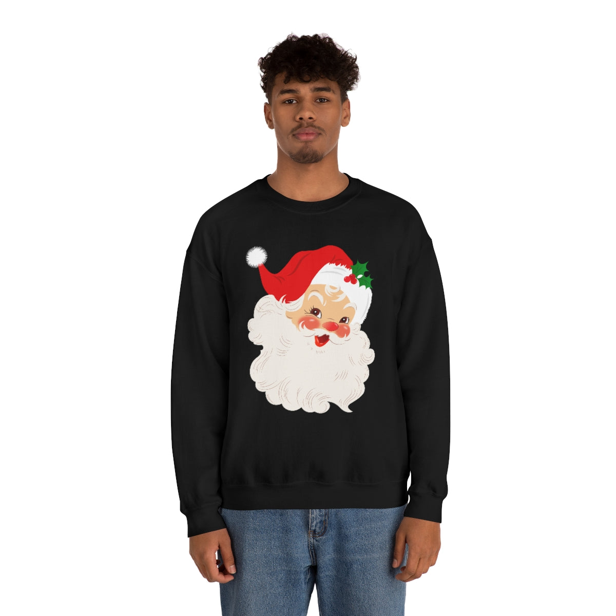 Cute Retro Vintage Classic Santa Kris Kringle Christmas Sweatshirt