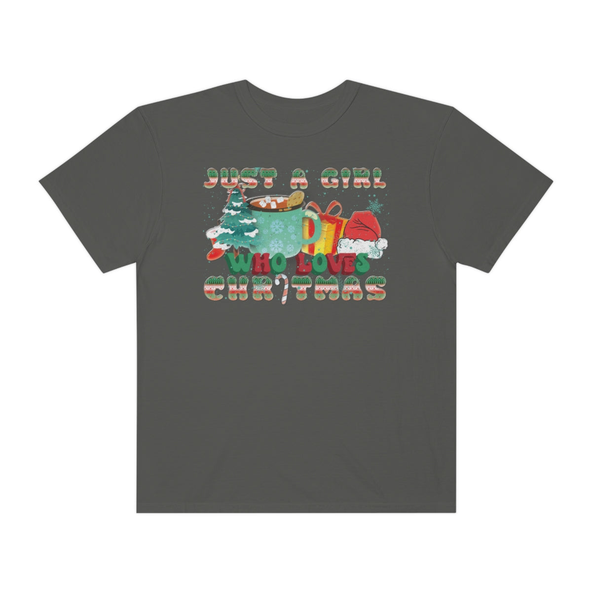 Just a Girl That Loves Christmas Retro Christmas Tshirt