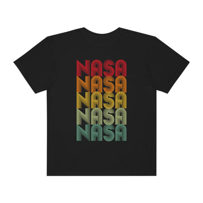 NASA Retro Rainbow Font T-shirt